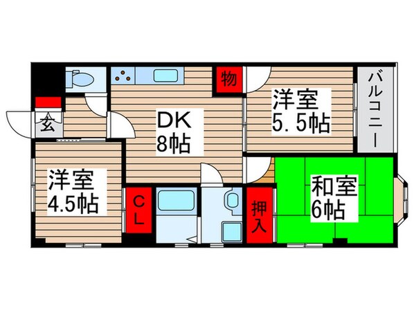 プリムロ－ズ花島の物件間取画像